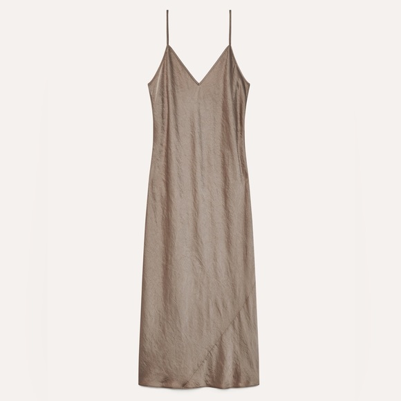 Wilfred Free Christine slip dress in Taupe sz S - Picture 6 of 7